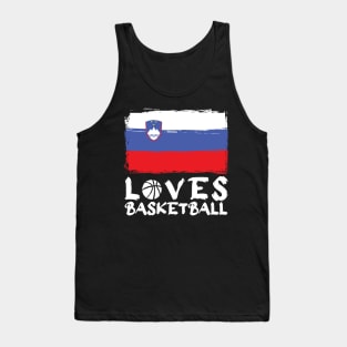 Slovenia Loves Basketball Tank Top